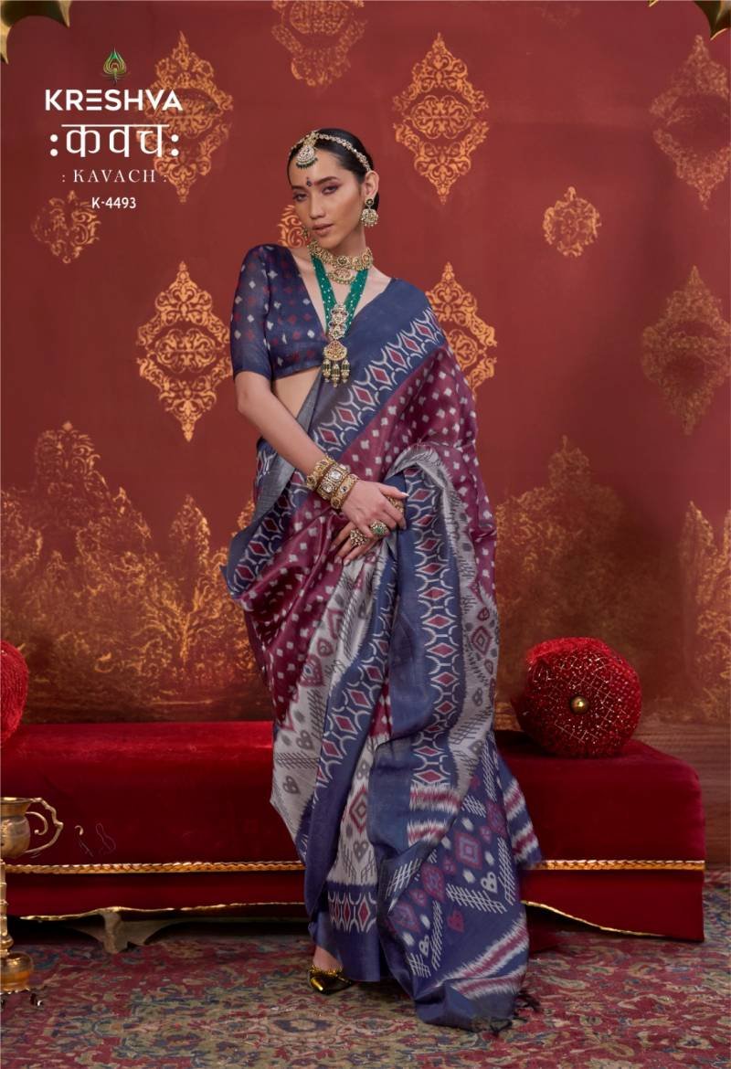 Launching Kreshva Kavach Black Pearl Pc Silk Saree Collection Wholesale 2026