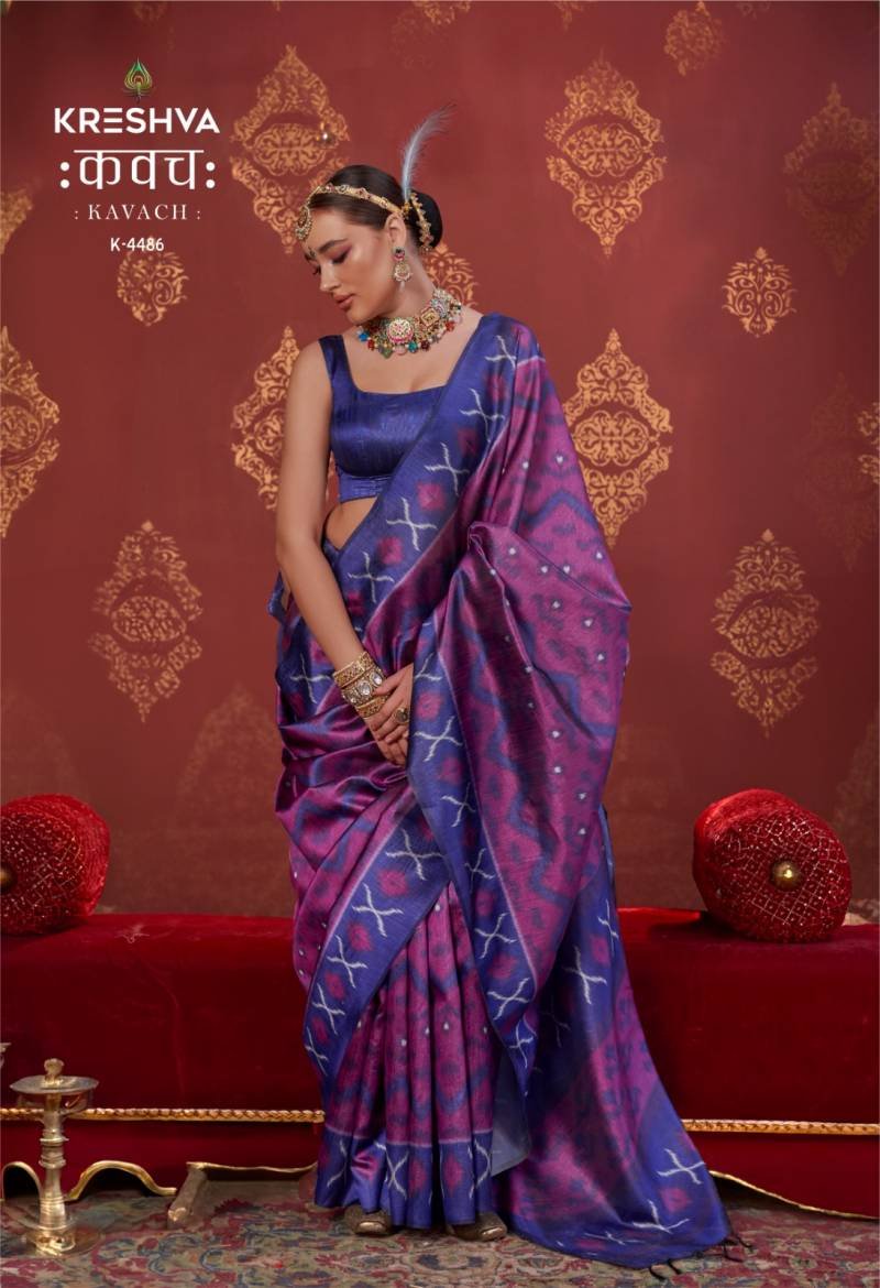 Launching Kreshva Kavach Black Pearl Pc Silk Saree Collection Wholesale 2026