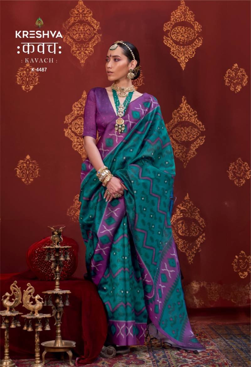 Launching Kreshva Kavach Black Pearl Pc Silk Saree Collection Wholesale 2026