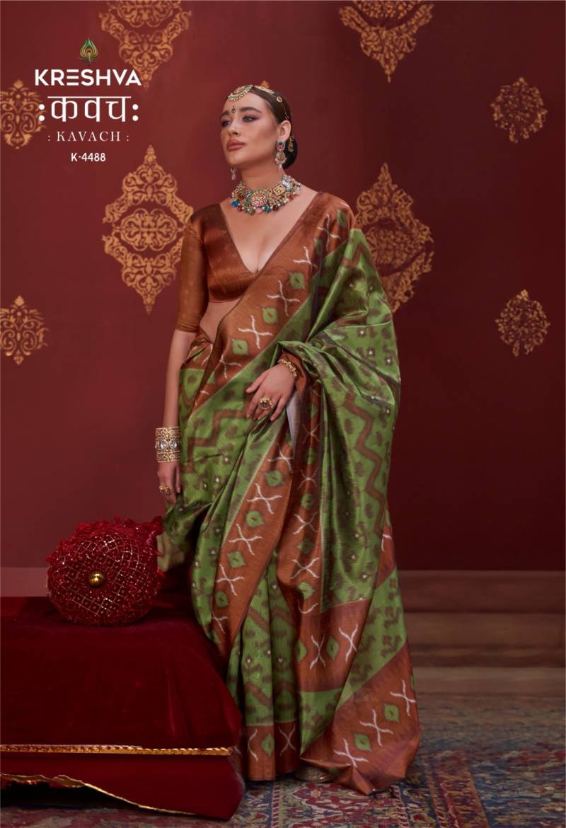 Launching Kreshva Kavach Black Pearl Pc Silk Saree Collection Wholesale 2026
