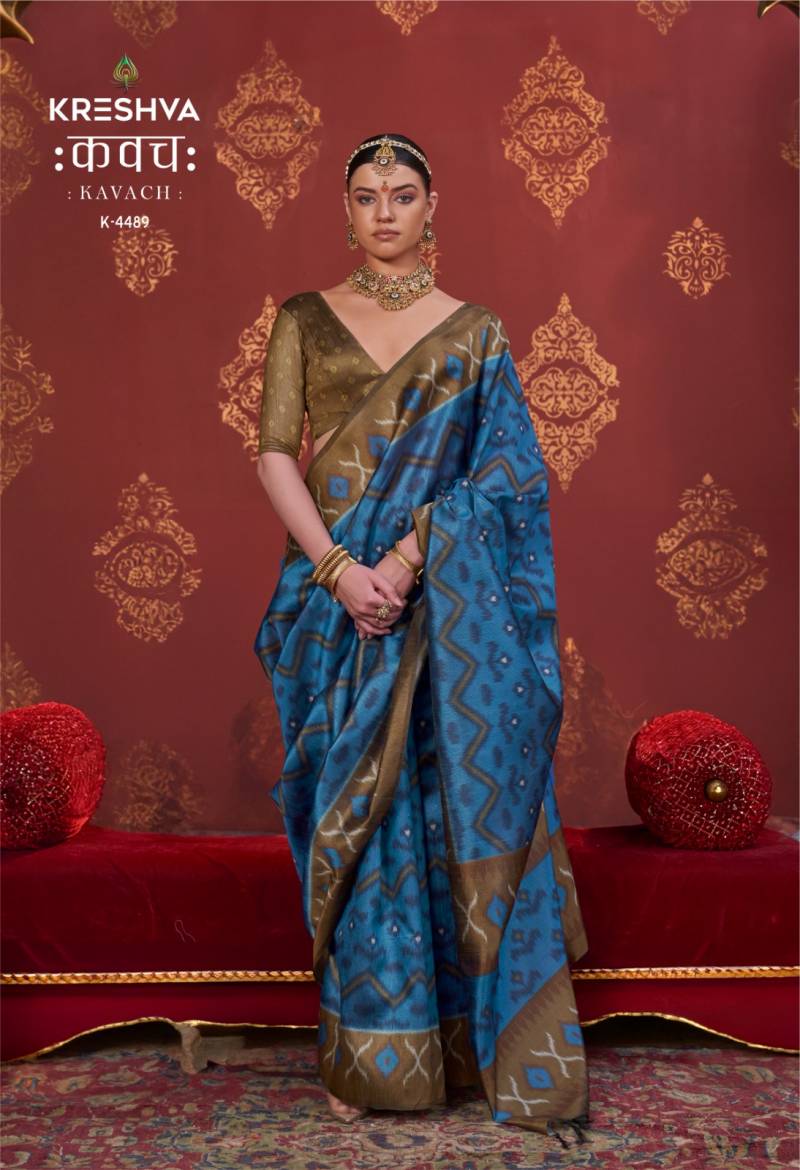 Launching Kreshva Kavach Black Pearl Pc Silk Saree Collection Wholesale 2026