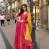 Beautiful Sayuri Kusum Designer Viscose Jacquard Silk Gown With Dupatta Collection Wholesale 2026