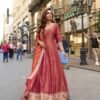 Beautiful Sayuri Kusum Designer Viscose Jacquard Silk Gown With Dupatta Collection Wholesale 2026
