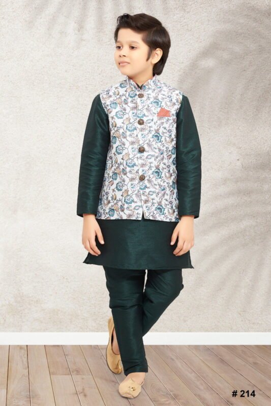 Buy Sumi 201 to 208 Art Banarasi Silk Traditional Wear Printed Kids Kurta Pajama With Jacket Collection Wholesale 2026
