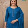 Latest Blue Hills Hiba Roman Silk Embroidery Work Kurti Pant And Dupatta Wholesale 2026