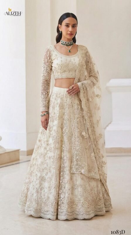 Beautiful Alizeh Bridal Heritage Colours 1083 Butterfly Net Designer Lehenga Choli Wholesale 2026