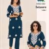 Launching Blue Hills Saiyaara Rayon With Work Kurti And Pant Collection Wholesale 2026