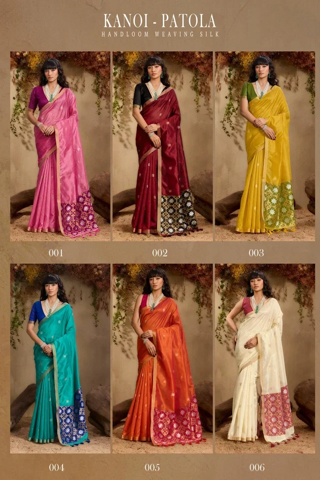Launching Rajtex Kanoi Patola Tussar Silk Handloom Weaving Saree Wholesale 2026