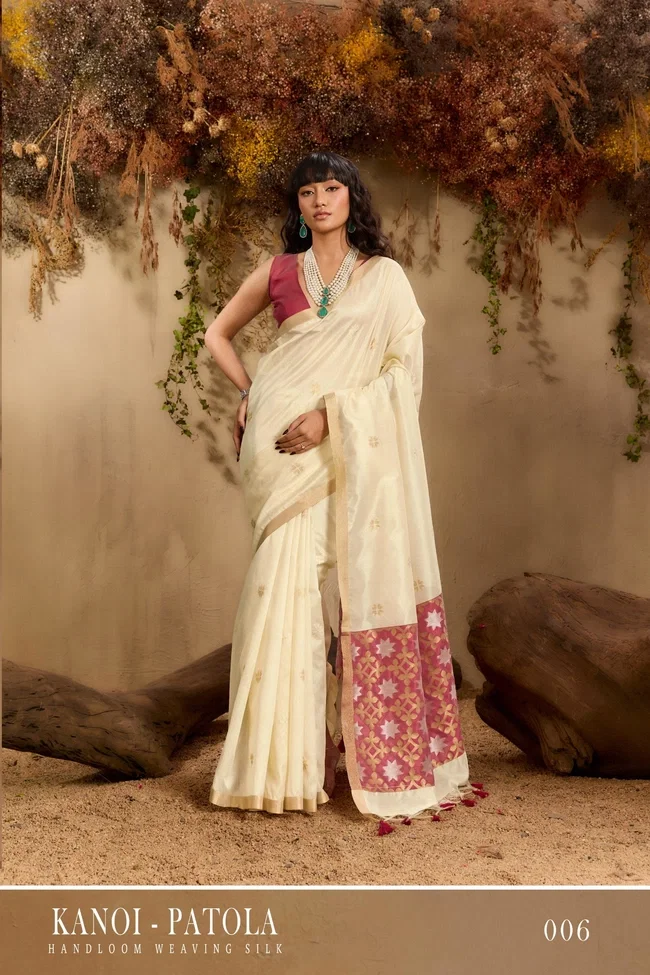 Launching Rajtex Kanoi Patola Tussar Silk Handloom Weaving Saree Wholesale 2026