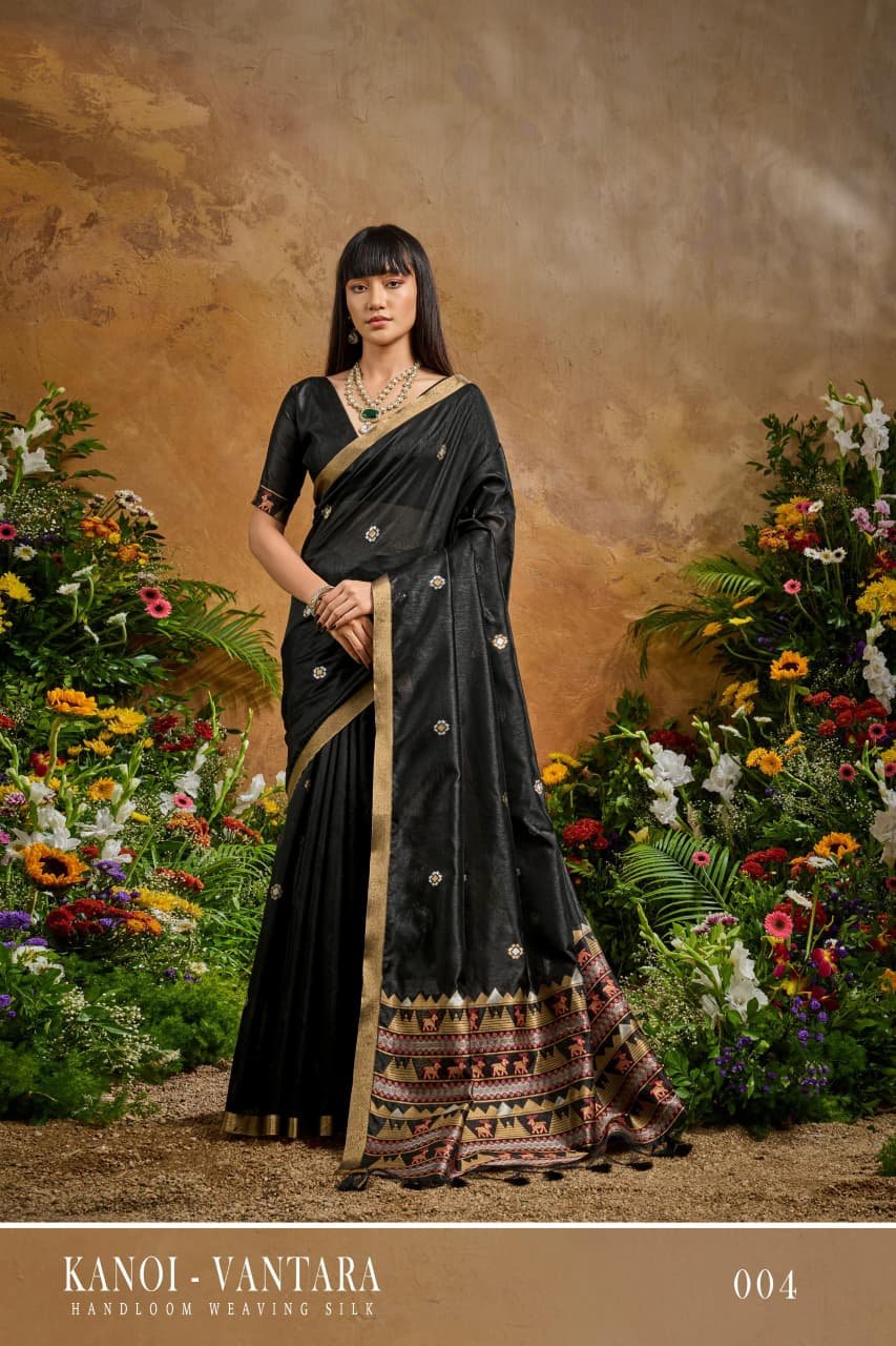 Launching Rajtex Kanoi Vantara Fashionable Handloom Weaving Silk Saree Collection Wholesale 2026