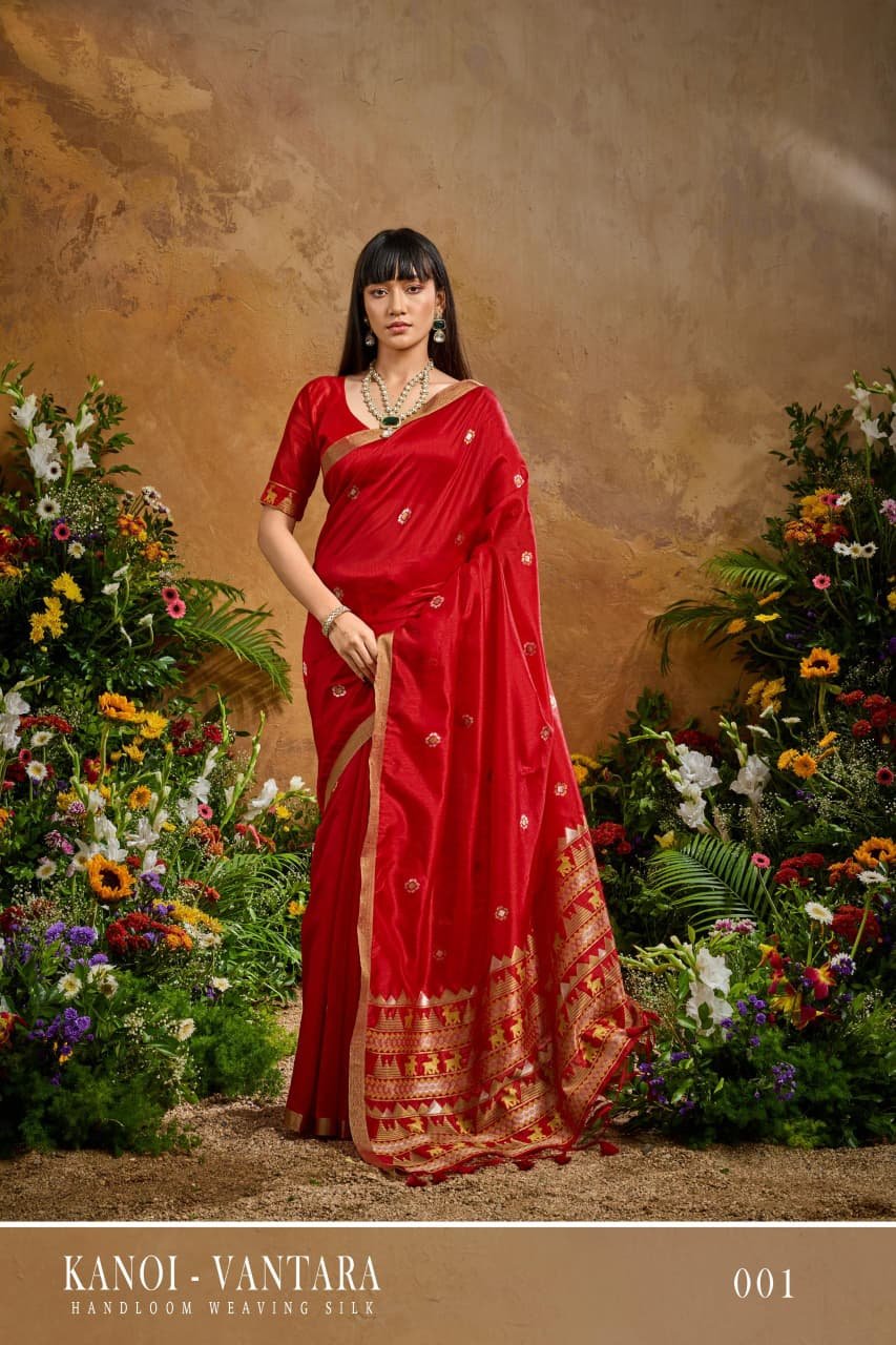 Launching Rajtex Kanoi Vantara Fashionable Handloom Weaving Silk Saree Collection Wholesale 2026