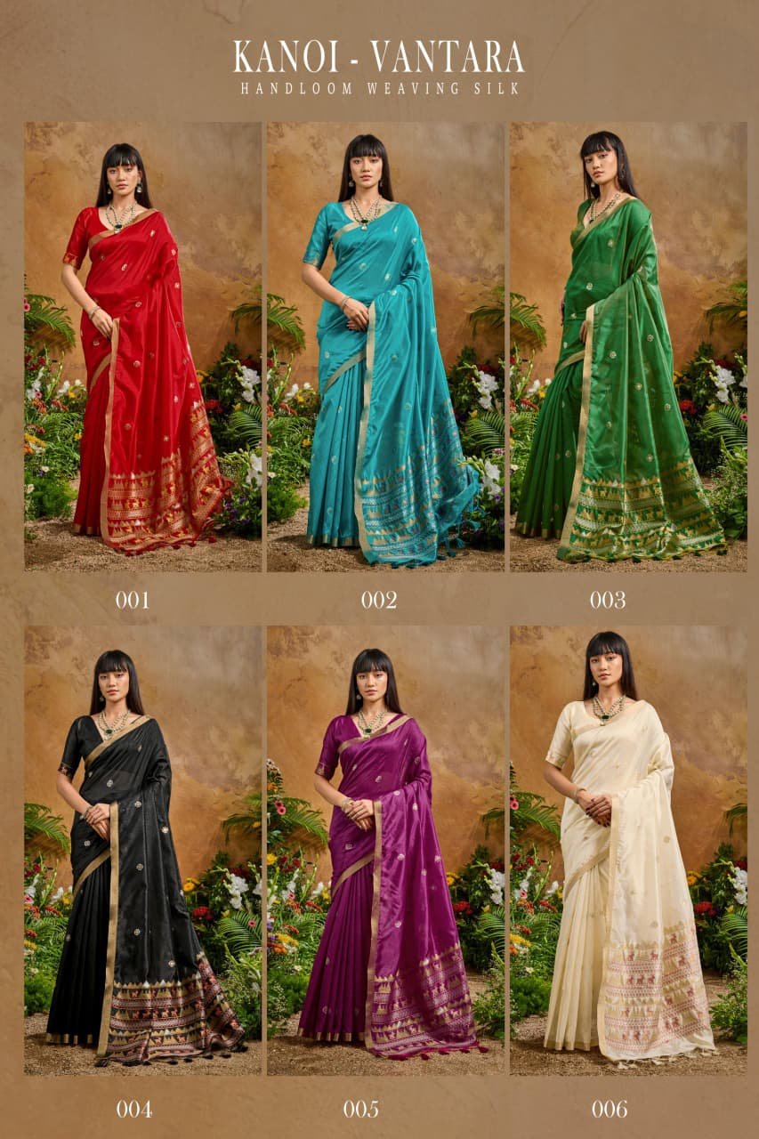 Launching Rajtex Kanoi Vantara Fashionable Handloom Weaving Silk Saree Collection Wholesale 2026