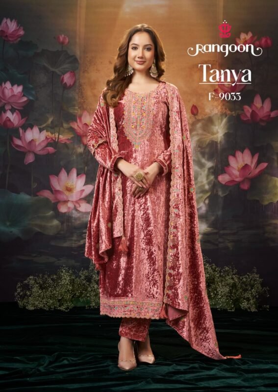Stylish Rangoon Tanya Makhmal Velvet Kurti Bottom With Dupatta Wholesale 2026