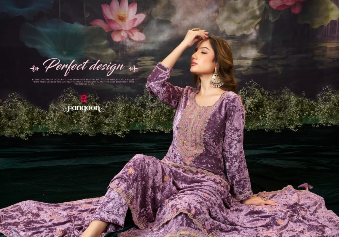 Stylish Rangoon Tanya Makhmal Velvet Kurti Bottom With Dupatta Wholesale 2026