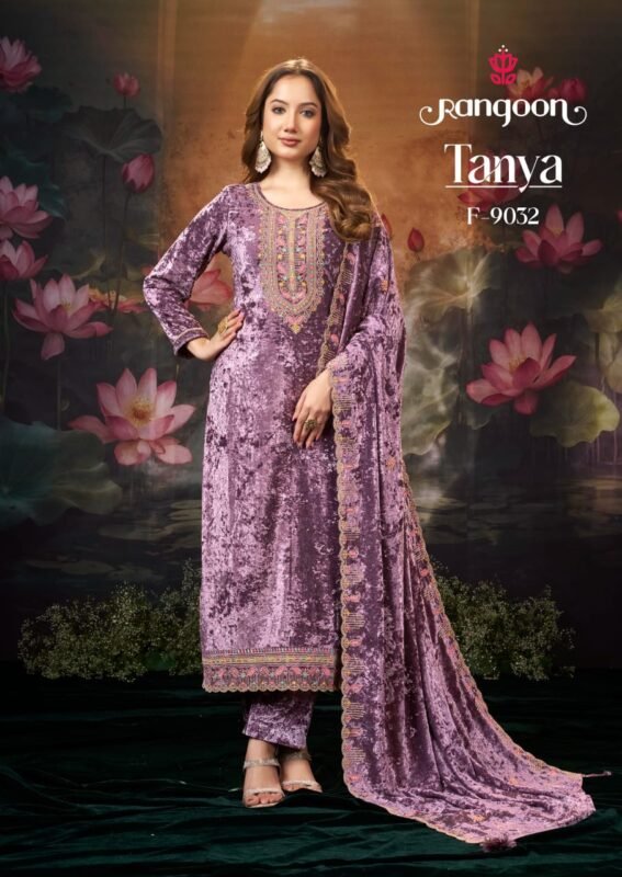 Stylish Rangoon Tanya Makhmal Velvet Kurti Bottom With Dupatta Wholesale 2026