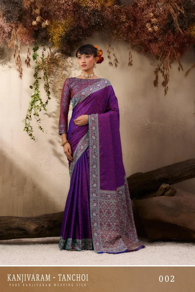 Beautiful Rajtex Kanjivaram Tanchoi Pure Kanjivaram Silk Saree Wholesale 2026