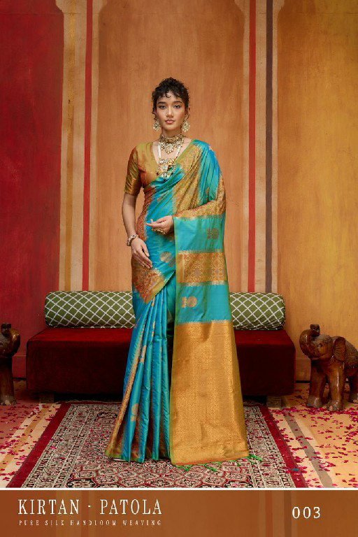 Stylish Rajtex Kirtan Patola Pure Silk Handloom Weaving Saree Wholesale 2026