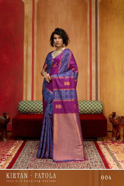 Stylish Rajtex Kirtan Patola Pure Silk Handloom Weaving Saree Wholesale 2026