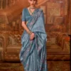 Stylish Kreshva Man Morni P.V. Silk With Kalmakari Design Saree Wholesale 2026