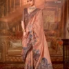 Stylish Kreshva Man Morni P.V. Silk With Kalmakari Design Saree Wholesale 2026