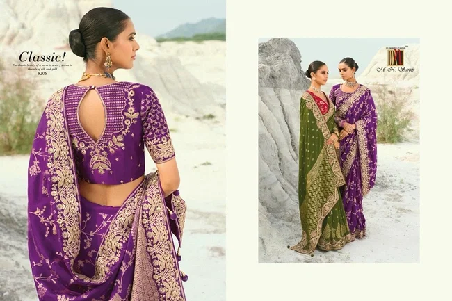 Buy MN 8200 Series Viscose Satin Silk Saree Wholesale 2026