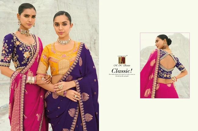 Buy MN 8200 Series Viscose Satin Silk Saree Wholesale 2026