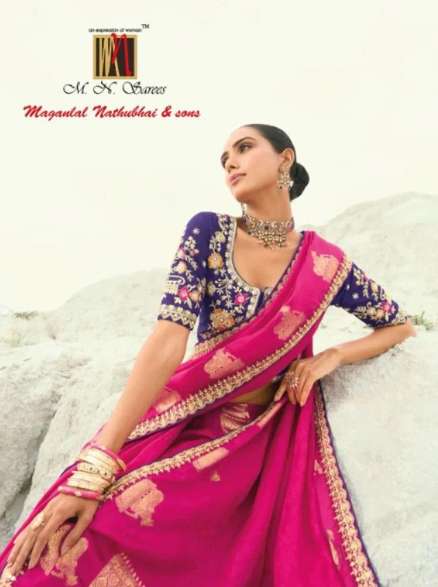 Buy MN 8200 Series Viscose Satin Silk Saree Wholesale 2026