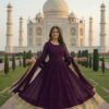 Beautiful Kb 3308 Super Faux Georgette Sequence Embroidery Worked Gown With Dupatta Collection Wholesale 2026