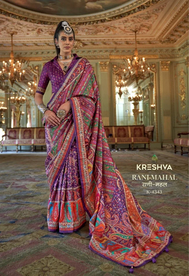 Stylish Kreshva Rani Mahal P.V Silk With Glory Finish Look Saree Wholesale 2026