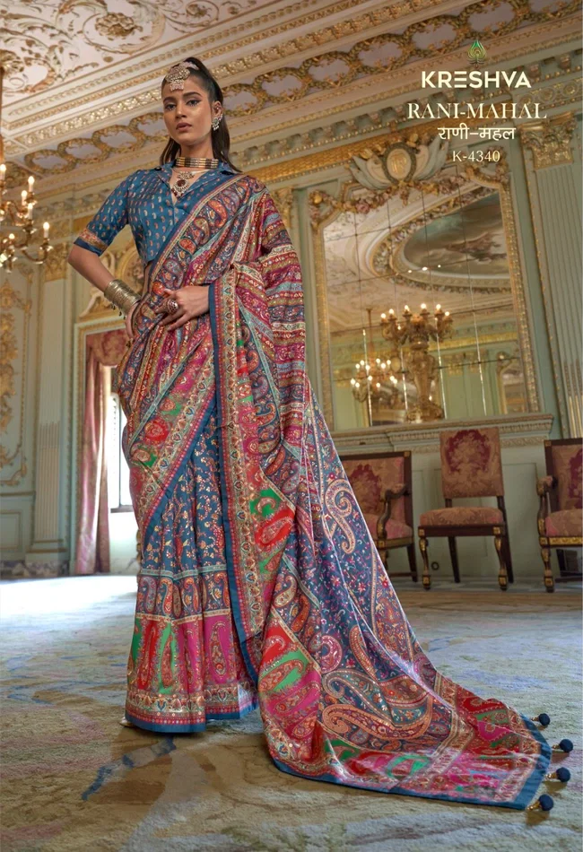 Stylish Kreshva Rani Mahal P.V Silk With Glory Finish Look Saree Wholesale 2026