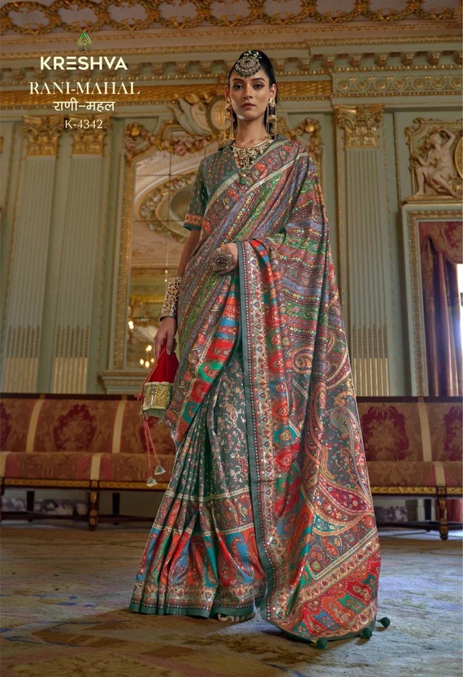 Stylish Kreshva Rani Mahal P.V Silk With Glory Finish Look Saree Wholesale 2026