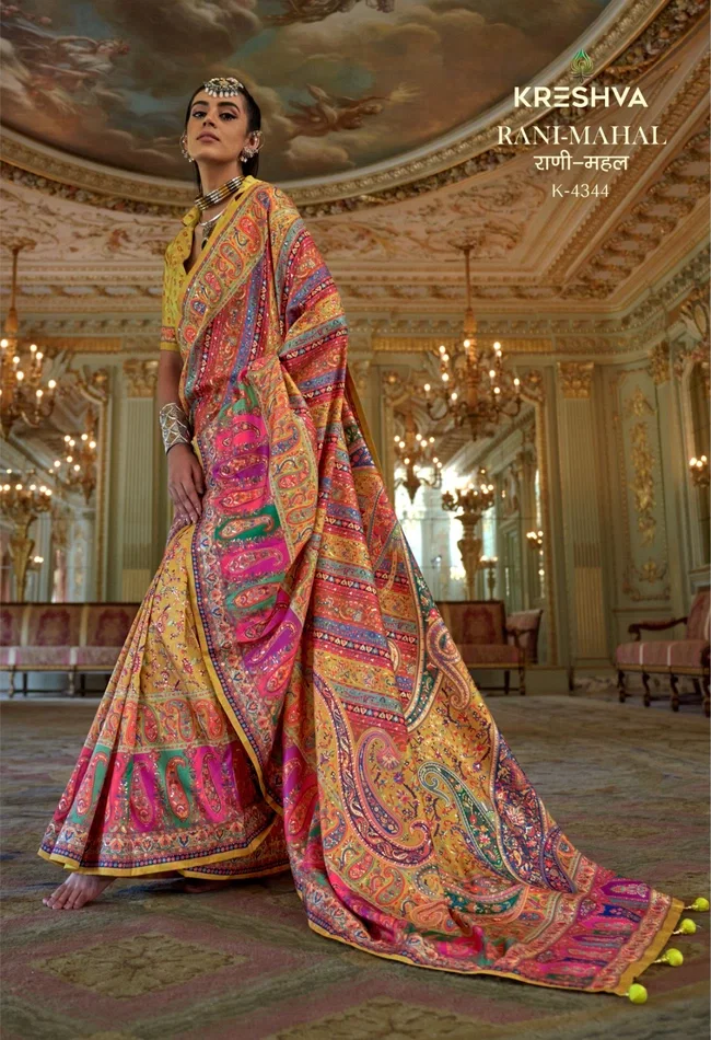 Stylish Kreshva Rani Mahal P.V Silk With Glory Finish Look Saree Wholesale 2026
