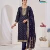 Stylish Blue Hills Aisha Rayon With Embroidery Kurti Pant And Dupatta Collection Wholesale 2026