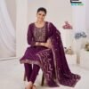 Stylish Blue Hills Aisha Rayon With Embroidery Kurti Pant And Dupatta Collection Wholesale 2026