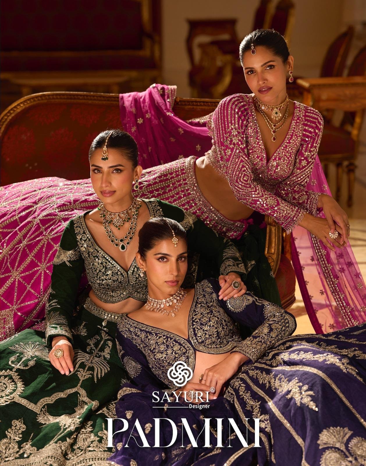 Sayuri Padmini Real Silk Heavy Embroidery Lehenga Choli Wholesale