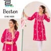 Stylish Blue Hills Boston Rayon Embroidery Work Kurti Collection Wholesale 2026