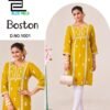 Stylish Blue Hills Boston Rayon Embroidery Work Kurti Collection Wholesale 2026