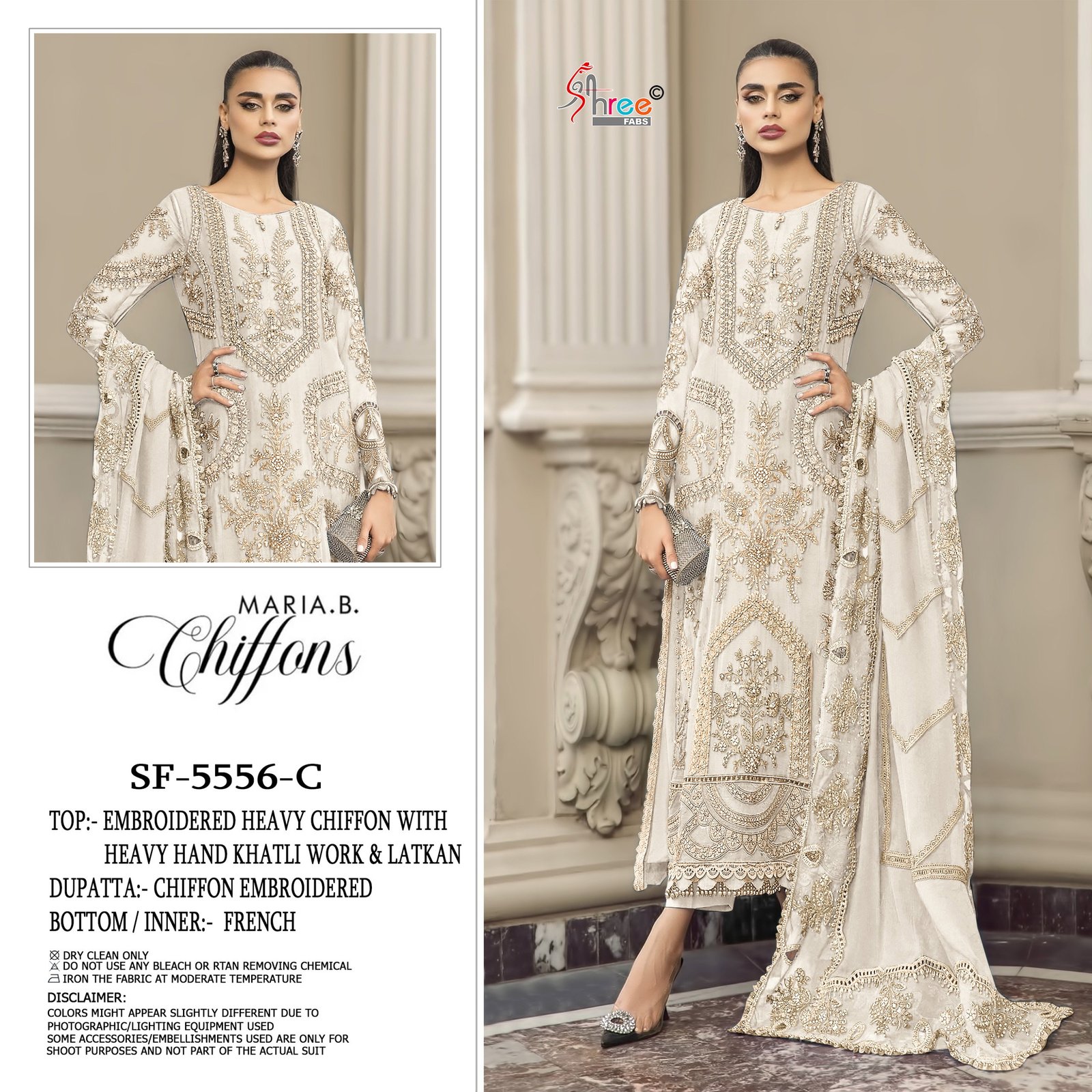 Buy Shree Sf 5556 A To D Chiffon With Embroidery Work Pakistani Salwar Kameez Wholesale 2026