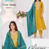 Latest Blue Hills Noor Jahan Chanderi Foil Printed Embroidery Top Bottom And Dupatta Wholesale 2026