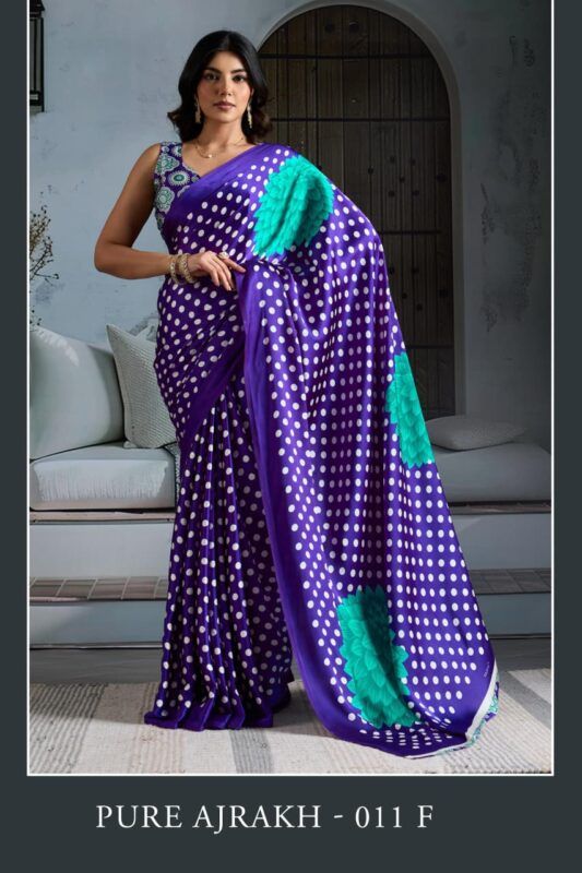 Launching Rajtex Pure Ajrakh 011 Modal Satin Printed Saree Wholesale 2026