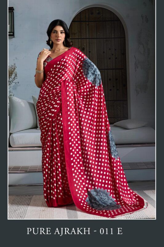 Launching Rajtex Pure Ajrakh 011 Modal Satin Printed Saree Wholesale 2026