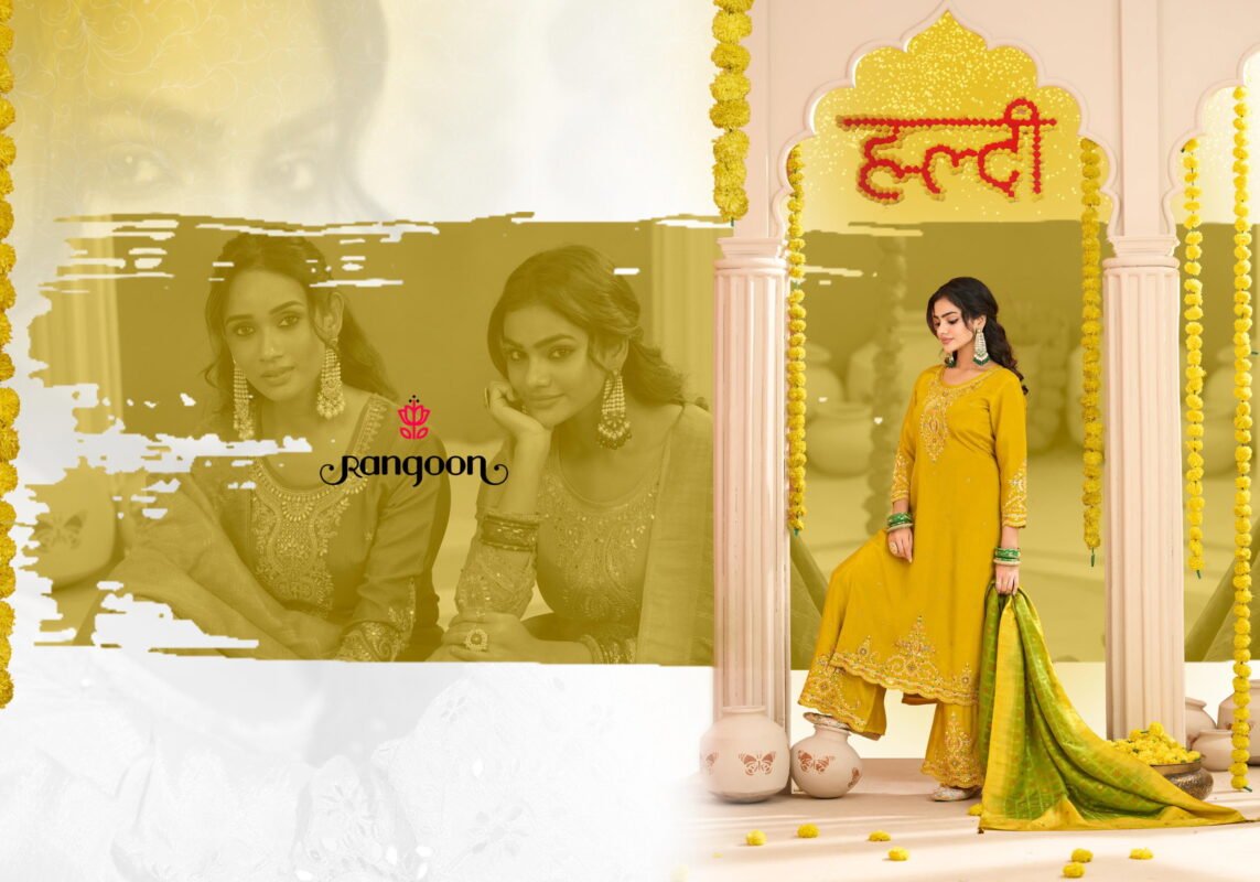 Buy Rangoon Haldi Mehendi Vol 2 Chinon Heavy Code Work Kurti Bottom With Dupatta Wholesale 2026