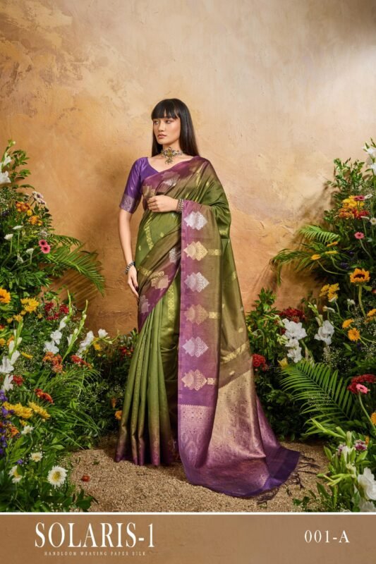 Launching Rajtex Solaris Handloom Weaving paper Silk Saree Collection Wholesale 2026