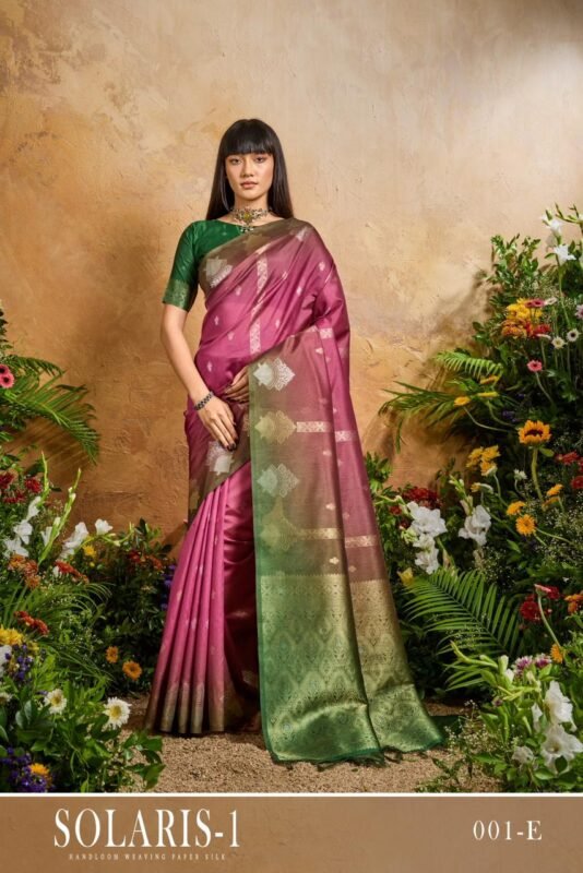 Launching Rajtex Solaris Handloom Weaving paper Silk Saree Collection Wholesale 2026