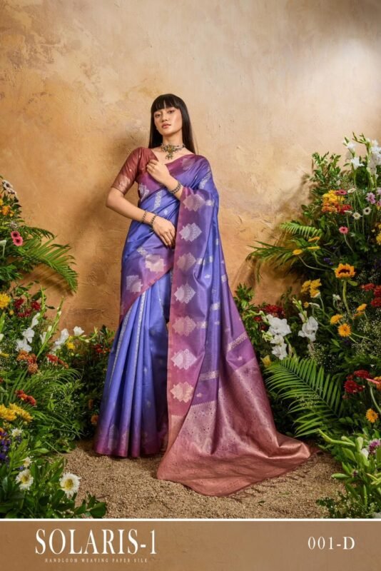 Launching Rajtex Solaris Handloom Weaving paper Silk Saree Collection Wholesale 2026