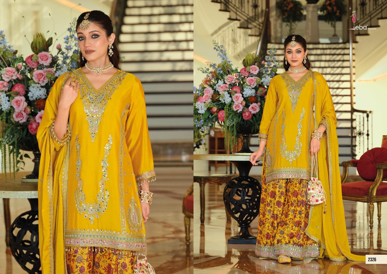 Launching Eba Rang Vol 3 Chinon With Embroidery Work Salwar Kameez Collection Wholesale 2026