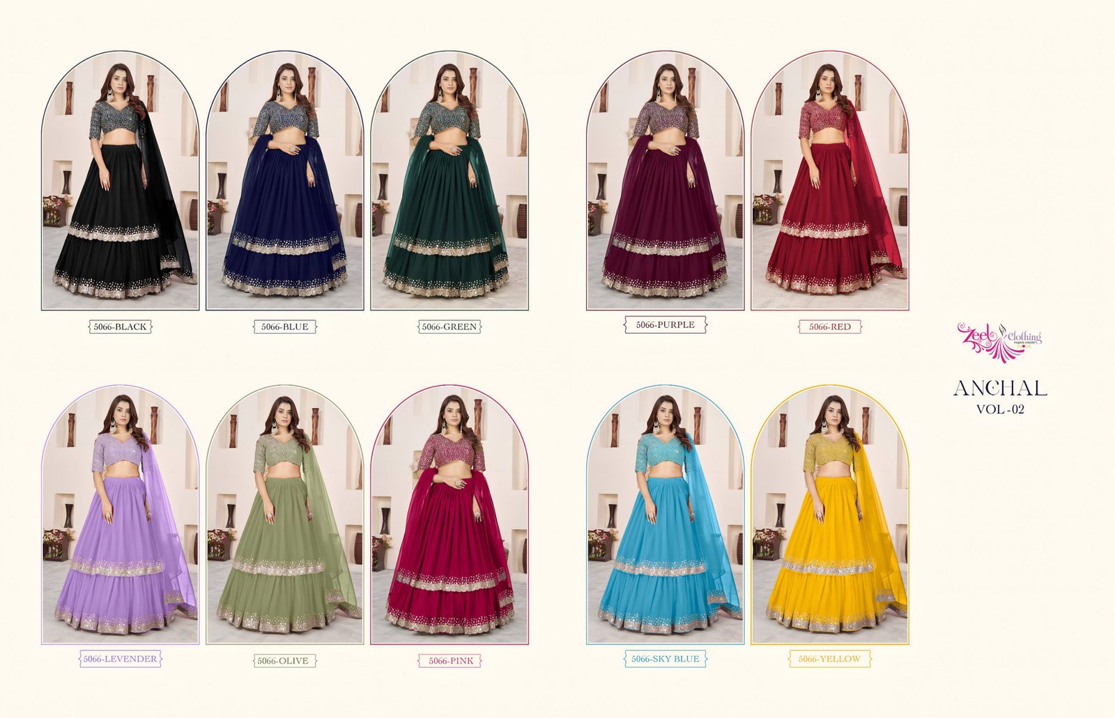 Latest Zeel Anchal Vol 2 Georgette With Sequence Work Lehenga Choli Collection Wholesale 2026