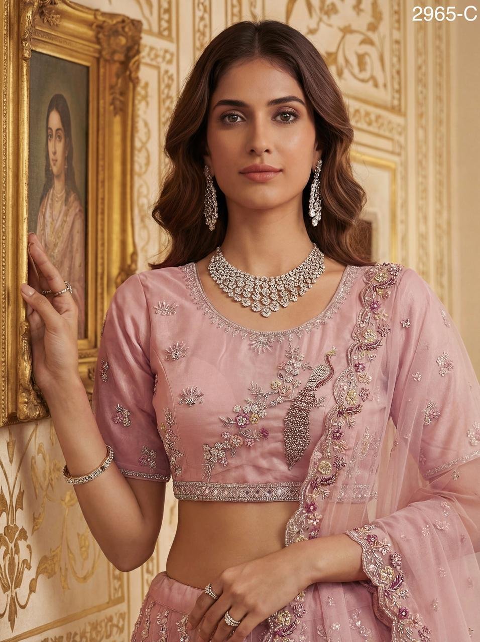 Stylish Anjani 2965 Detailed Handwork Peacock in Motif Party wear Lehenag Choli Collection Wholesale 2026