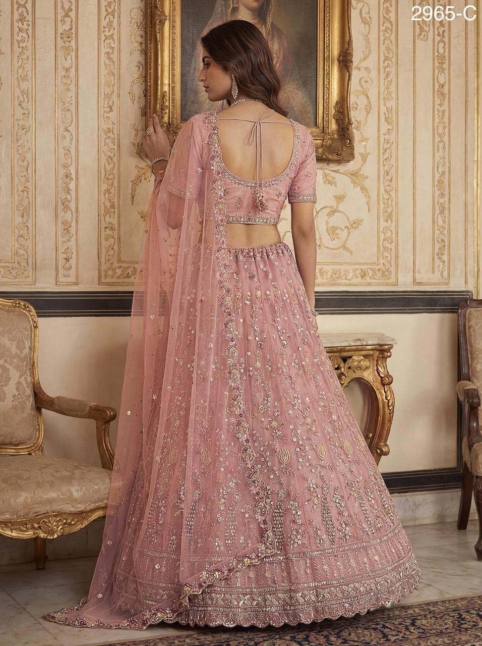 Stylish Anjani 2965 Detailed Handwork Peacock in Motif Party wear Lehenag Choli Collection Wholesale 2026