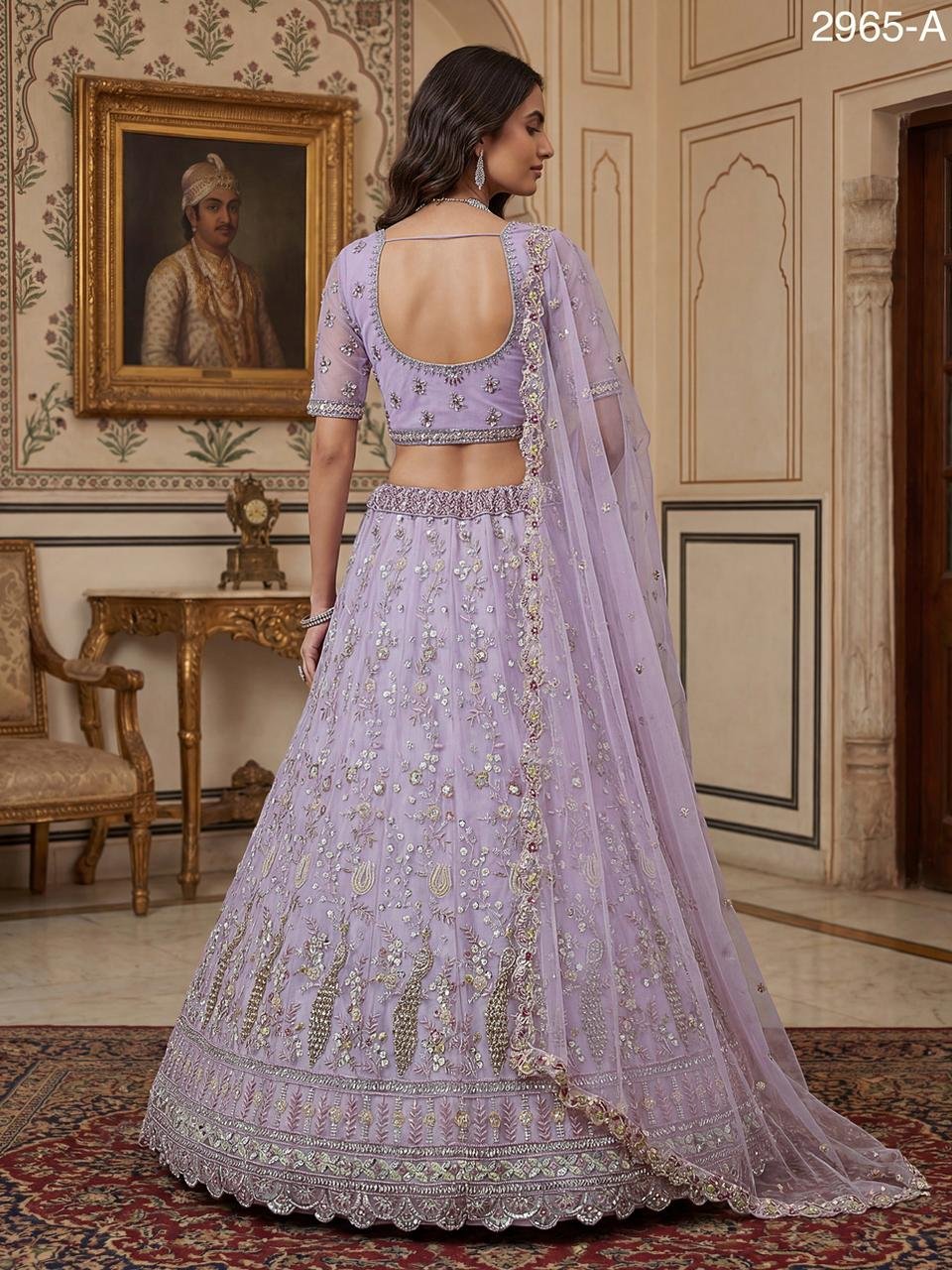 Stylish Anjani 2965 Detailed Handwork Peacock in Motif Party wear Lehenag Choli Collection Wholesale 2026